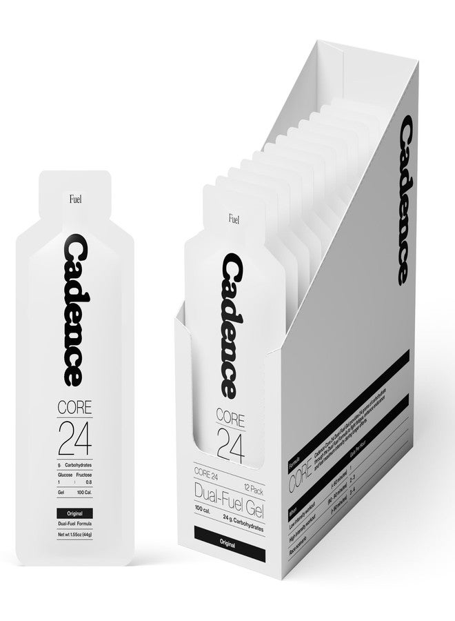 Cadence Core Energy Gels for Running Endurance - Carbohydrates Per Serving with Electrolytes for Hydration - Dual Fuel Formula, for Long Distance Sport, Cycling - 12 Pack (44g x 12) - Image 1